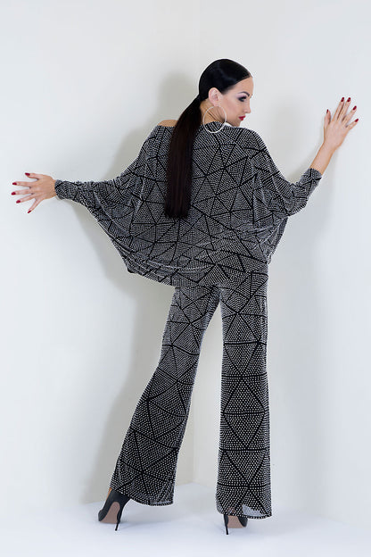 Bat Wing Sleeves Hot Fixed Top