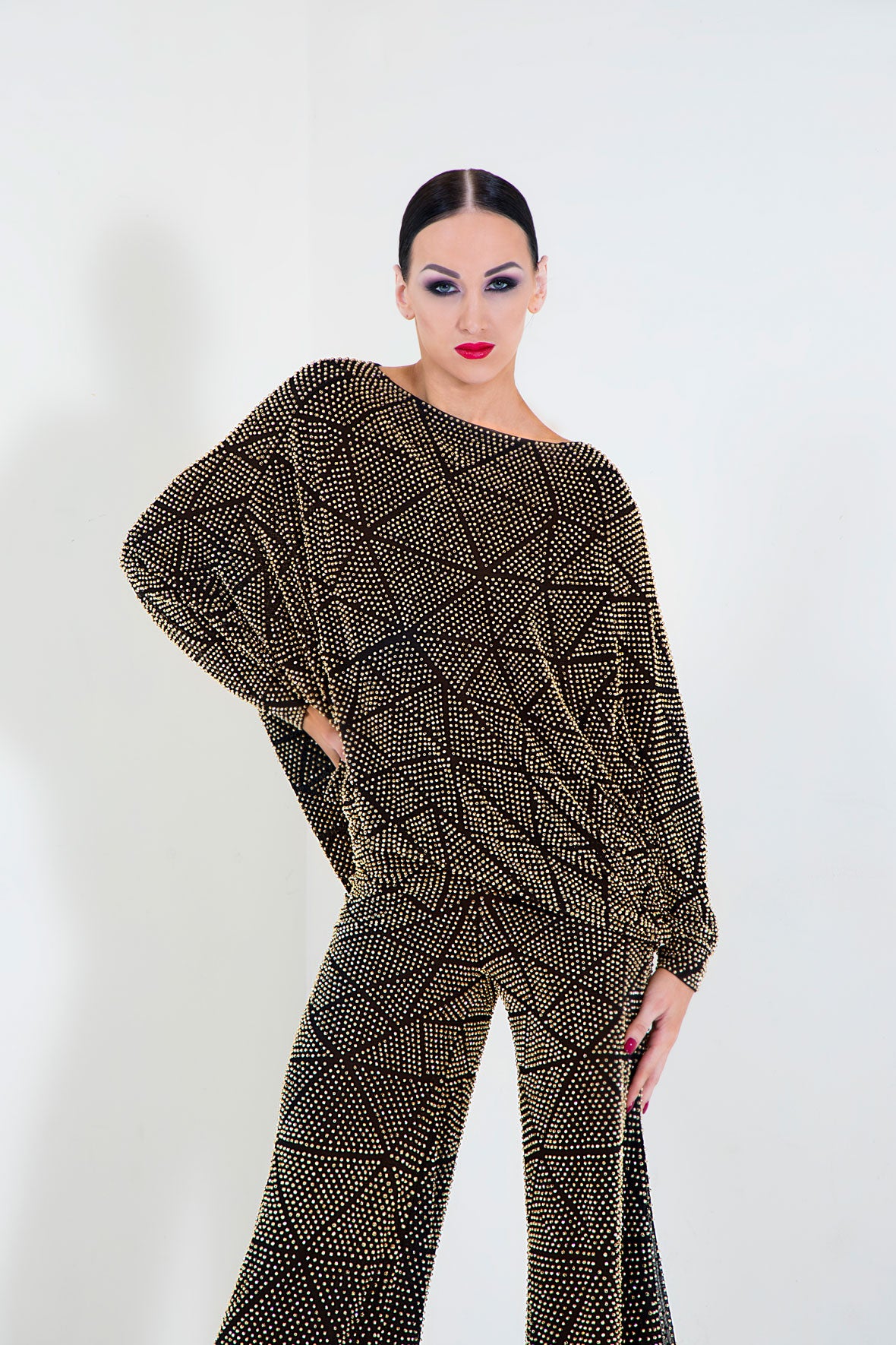 Bat Wing Sleeves Hot Fixed Top