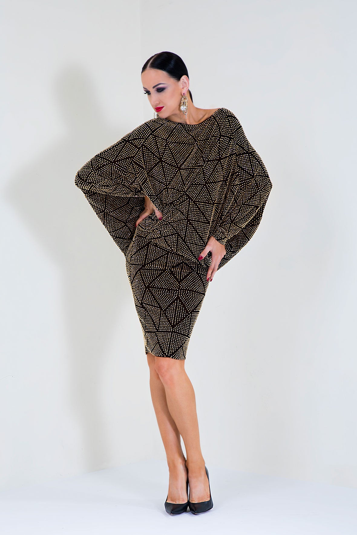 Bat Wing Sleeves Hot Fixed Top